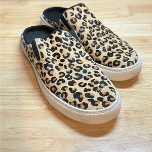 Montana West Women’s Faux Leopard Hide Print Slip-On Sneakers Women’s Size 8